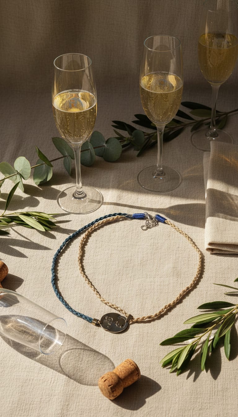 Pareja de Collares con gatos entrelazados