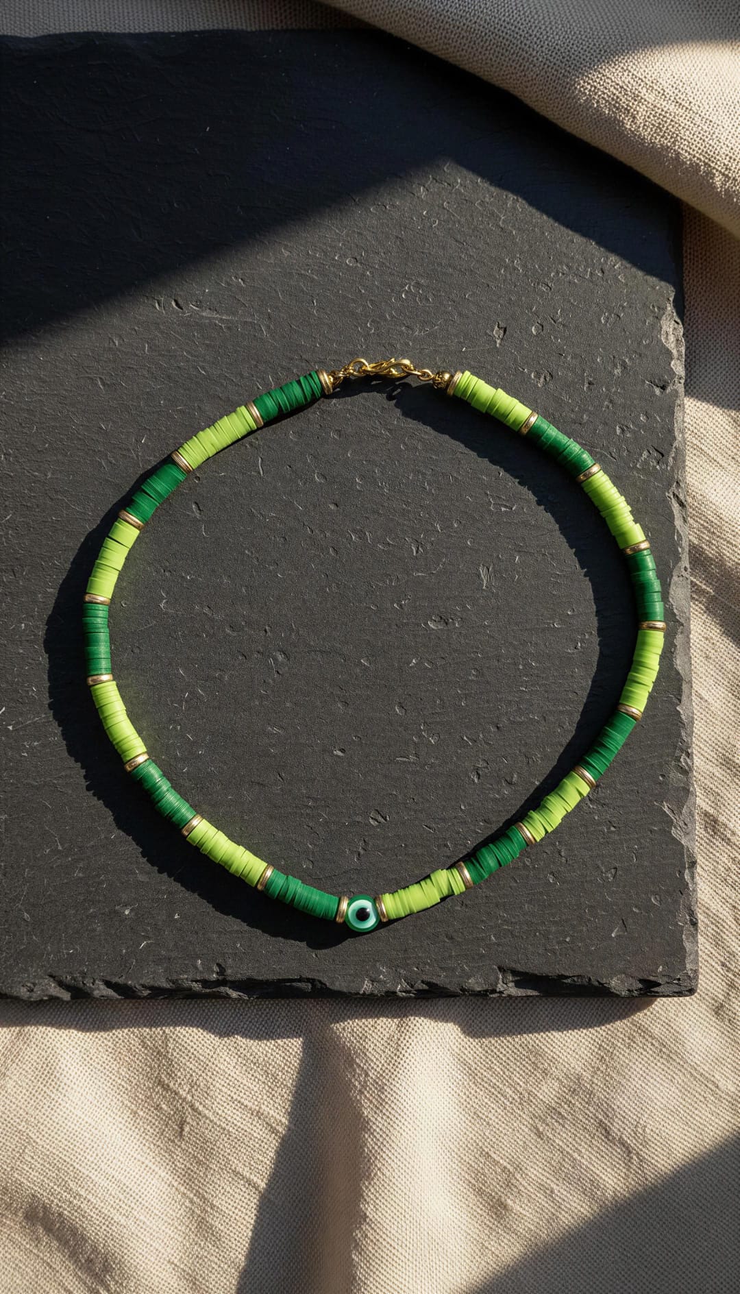 Collar piezas de silicona y ojo turco