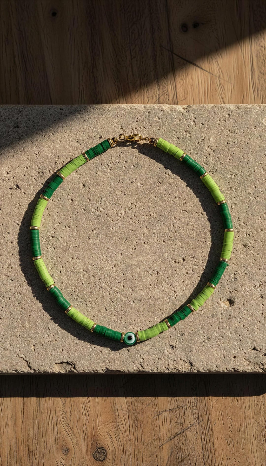 Collar piezas de silicona y ojo turco