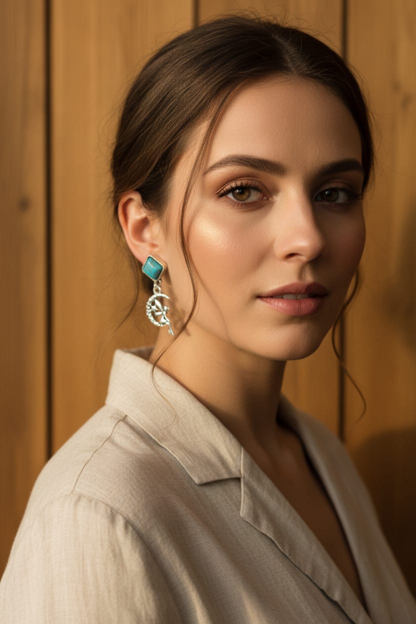 Pendientes Hada con piedra Turquesa