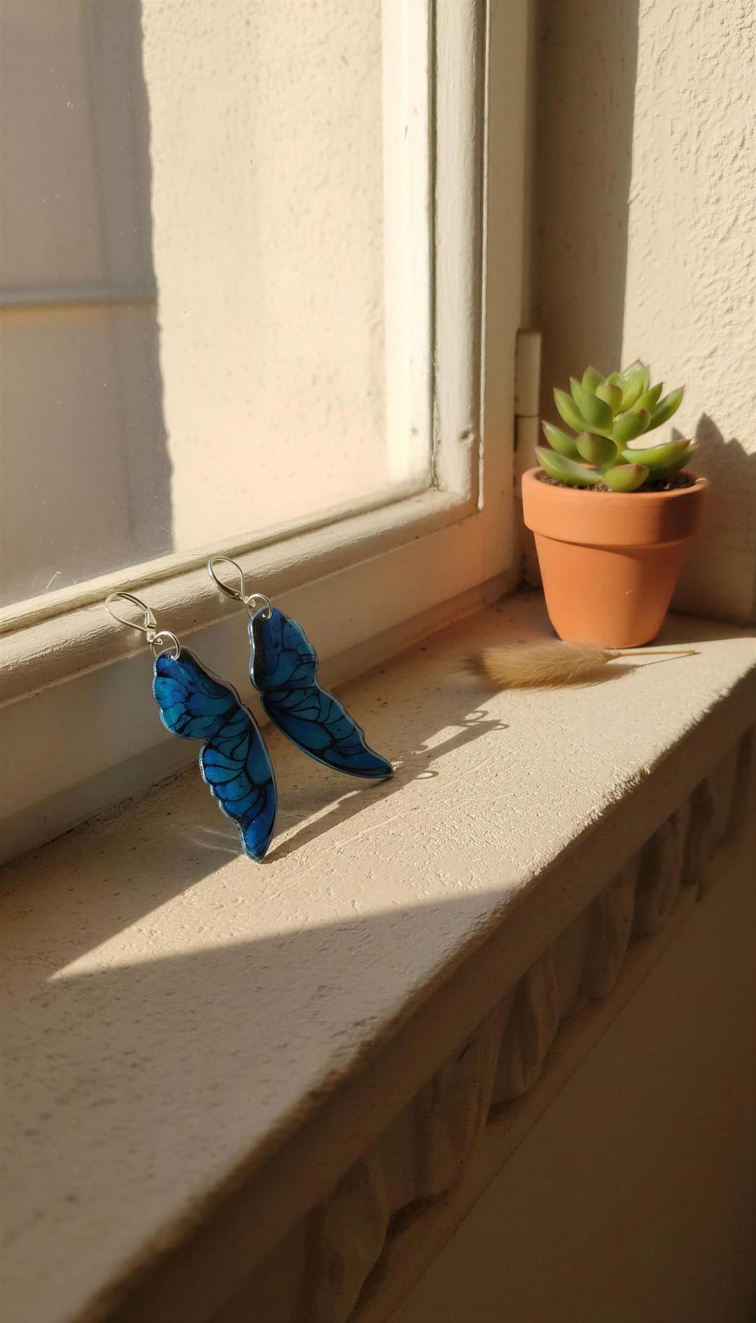 Pendientes Alas de Mariposa Azules