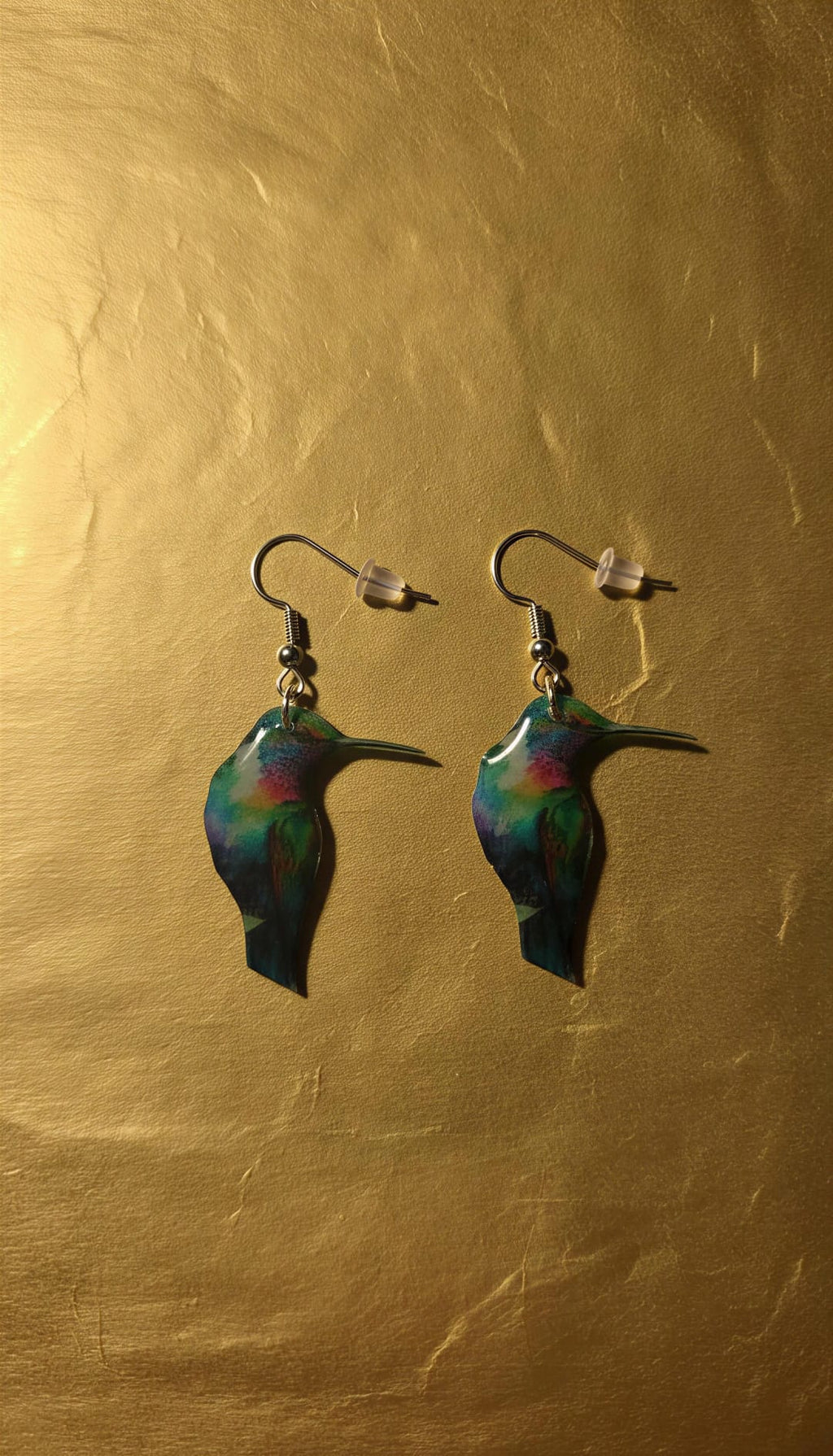 Pendientes silueta Colibrí