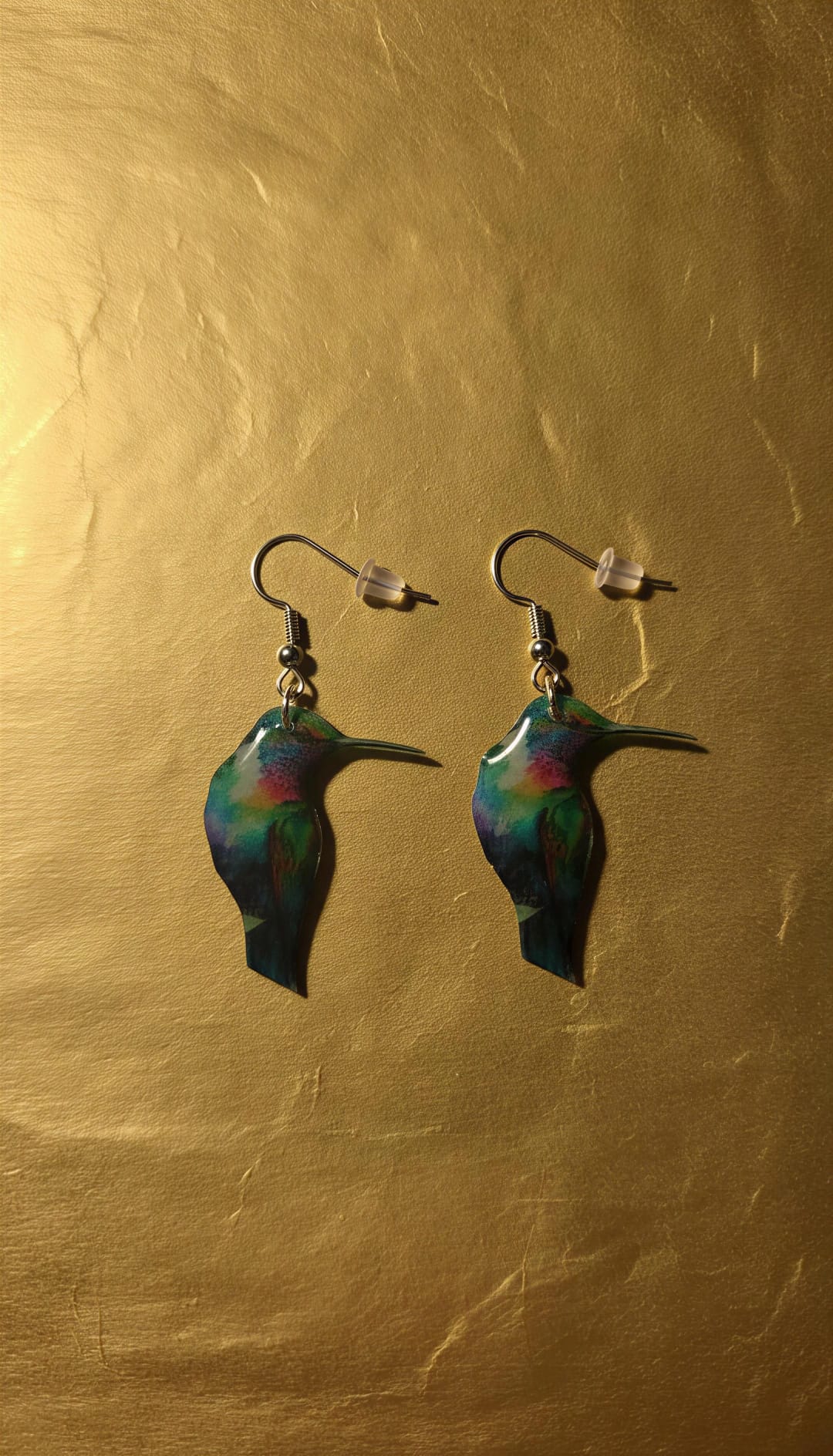 Pendientes silueta Colibrí